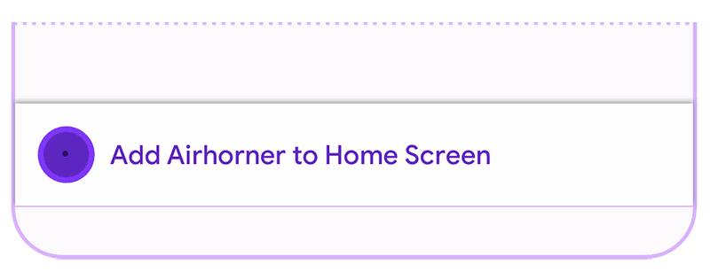 Screenshot della promozione per l'installazione fornita dal browser.